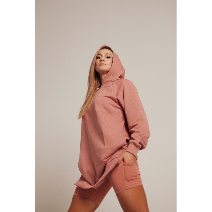 ХУДІ EVERYDAY HERO LONG SWEATSHIRT WITH A HOODIE OLD ROSE 580 Roze