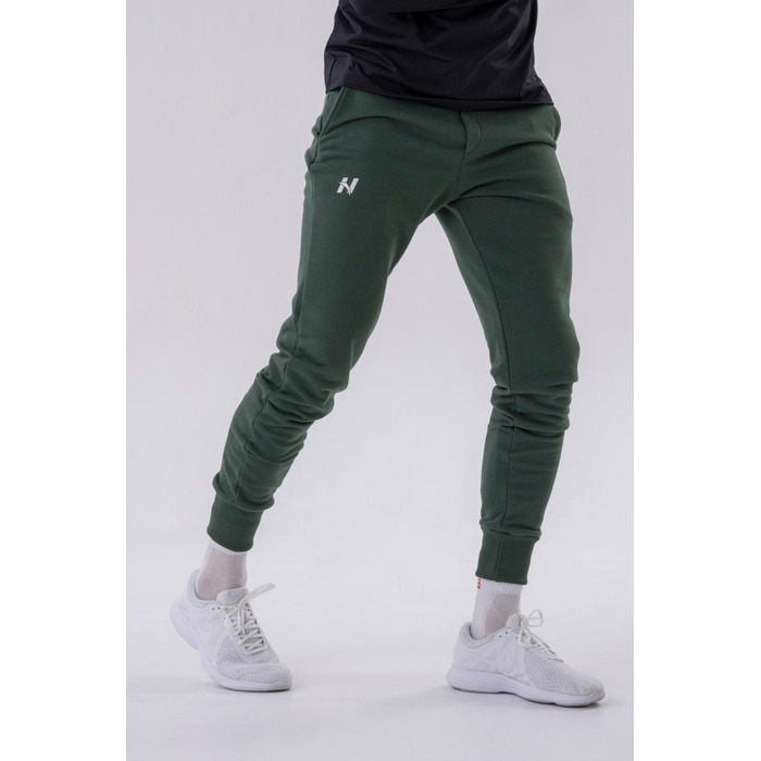Штани Slim sweatpants with side pockets 'Reset” 321 Dark Green Khaki