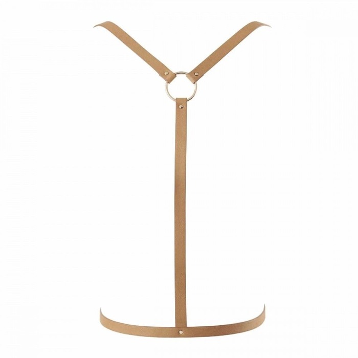 Портупея з кільцем на шиї MAZE Bijoux Indiscrets бежева, OS