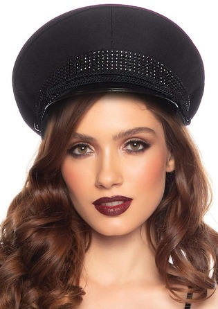 Офицерская шляпа Festival Officer Hat от Rhinestone Leg Avenue, черная