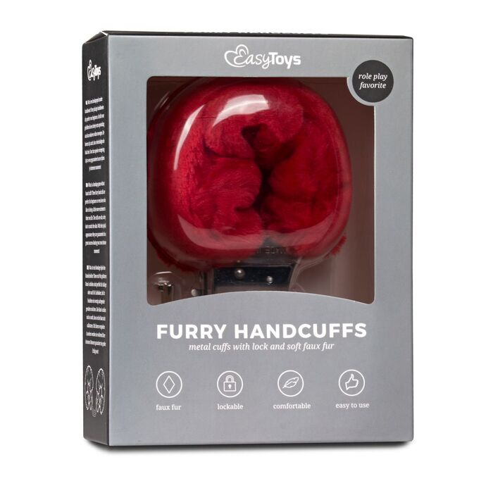 Наручники EASYTOYS Furry Handcuffs - Red
