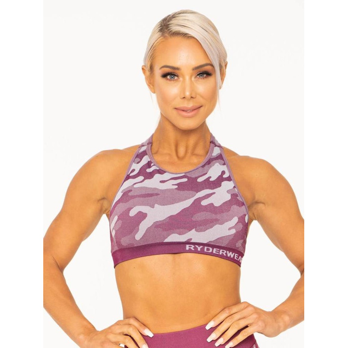 Топ Ryderwear Camo Seamless Sports Bra Burgundy