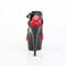 Босоніжки Pleaser Delight-652-1 *6 дюймів на підборах, 1 3/4 дюйма, двоколірні босоніжки з відкритим носком, чорні лаковані, червоні, з сітки, чорні