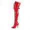 Чоботи Pleaser Boots Seduce-3028 на 5-дюймовому підборі, зі шнурівкою та пряжкою, еластичні, з блискавкою збоку, червоні