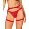 Портупея пояс Obsessive Elianes harness, червона, XS/S