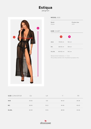 Пеньюар Obsessive Estiqua peniuar M/L