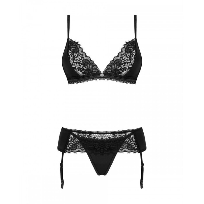 Мереживний комплект Obsessive Maderris 3-pcs set XS/S