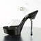 Босоножки Pleaser Allure-608 * Каблук 5 1/2 дюйма, хромированный каблук 1 1/2 дюйма, босоножкии с ремешком на щиколотке, прозрачный/черный