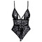 Боді Kissable Body Lace чорний ажурний з відкритими плечима S/M