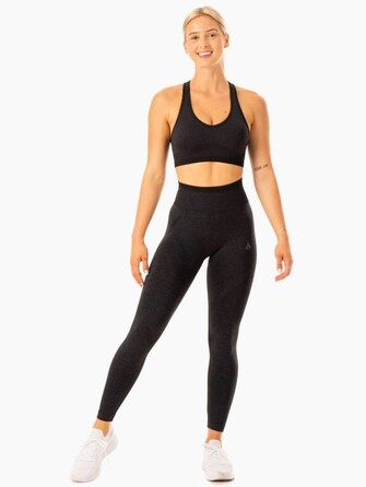 Леггинсы Excel Seamless High Waisted Leggings - Black Marl