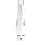 Босоножки Pleaser Adore-765RM, каблук 7 дюймов, высота 2 3/4 дюйма, закрытый задник, молния сзади, белые