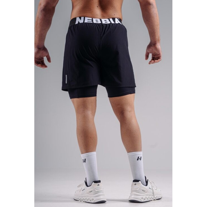Шорти Nebbia Double-Layer Training Shorts PRIMAL Black 878