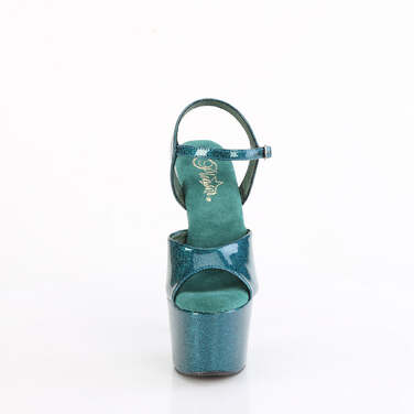 Босоножки Adore-709GP, каблук 7 дюймов, ремешок на щиколотке шириной 2 3/4 дюйма, бирюзовый