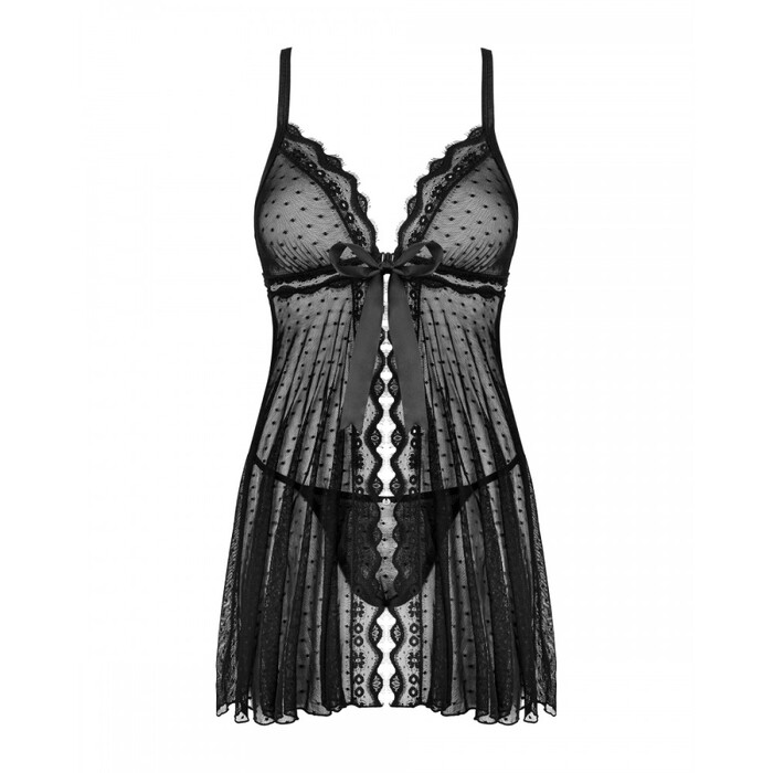 Пеньюар Obsessive Marrbel та стрінги S/M