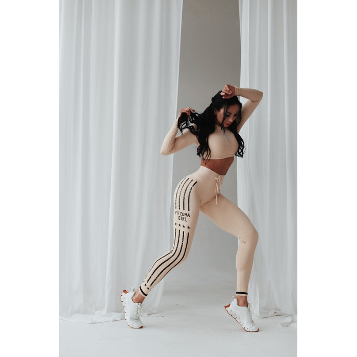 ЛЕГІНСИ BEIGE LEGGINGS FITZONA GIRL