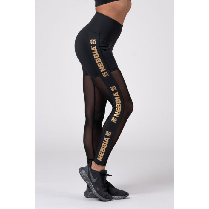 Легінси Nebbia Gold Mesh Leggings 829 Black