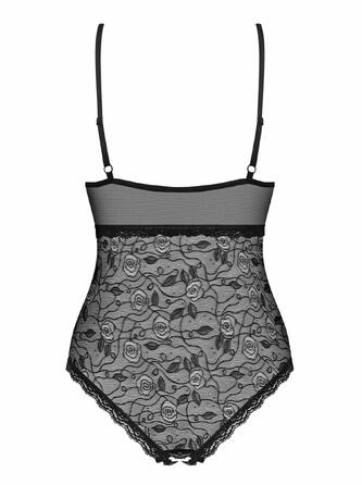 Кружевное боди черное 818-TED-1 teddy M/L