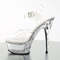 Босоніжки Pleaser Captiva-608 6 дюймів з ремінцем на щиколотці PF з RS на підборах, прозорі