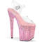 Босоніжки Pleaser Bejeweled-808RRS на підборах 8 дюймів, босоніжки з ремінцем на щиколотці 4 дюйми, з ремінцем PF, з Resin RS, прозорі/ніжно-рожеві