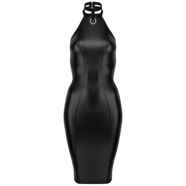 Платье с кольцом на шею F160 Noir Handmade M