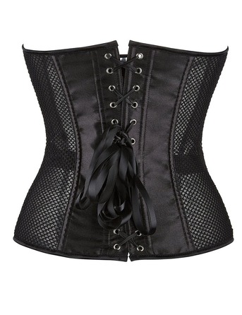 Корсет в сіточку Star Night з трусиками, чорний, XXL (без коробки)