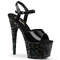 Босоніжки Pleaser Adore-709MG *7 дюймів на підборах, 2 3/4 дюйма з ремінцем на щиколотці PF з міні-блискітками, чорні