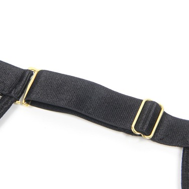 Корсет з гартерами та підв'язками Star Night на блискавці, чорний, XS-S