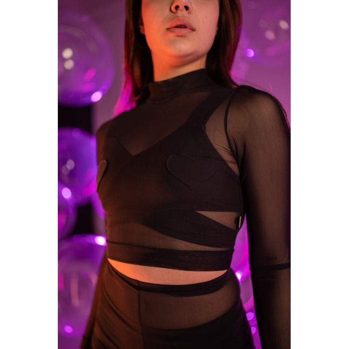 Рашгард серця з сіточки для полденс