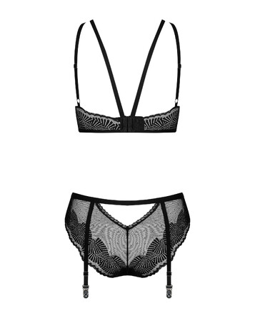 Сексуальный комплект Obsessive Allastia set Black L/XL