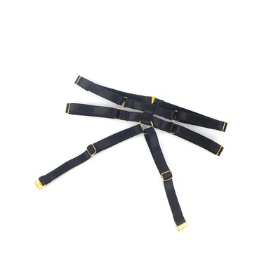 Комплект белья черный в сеточку Star Night с поясом и гартерами, XL