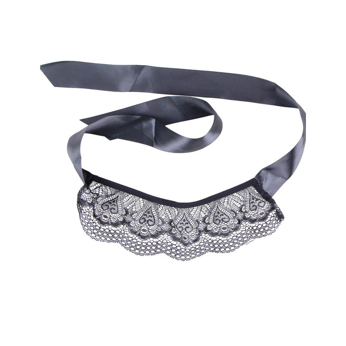 Комплект прозрачного кружевного белья Star Night Sheer Lace Teddy, черный XS-S