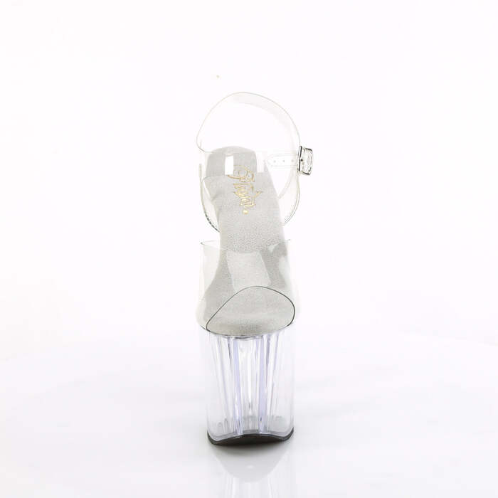 Босоножки Enchant-708, каблук 8 дюймов, ремешок на щиколотке 3 3/4 дюйма, прозрачные