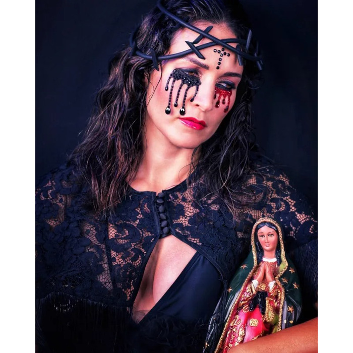 Маска зі страз Possessed face jewels sticker Leg Avenue