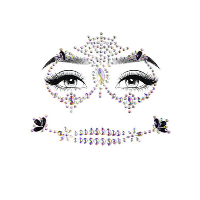 Украшения для лица Leg Avenue Calavera face jewels sticker O/S