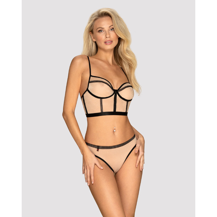 Комплект Obsessive Nudelia top & panties L/XL