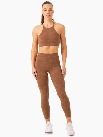 Топ Transform Reversible Sports Crop - Chocolate Zebra