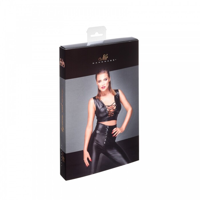 Топ-корсет з затяжками F155 Noir Handmade S