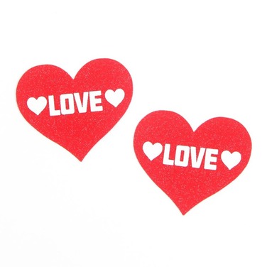 Пестисы для сосков Star Night в форме сердца, красный