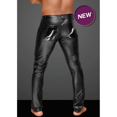 Штаны мужские с декоративными складками из винил H051 от Noir Handmade L