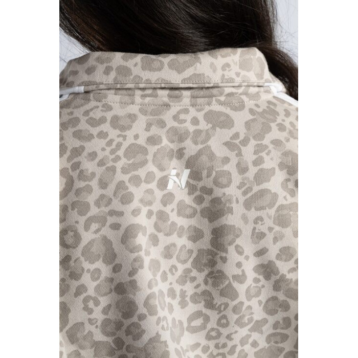 Кофта Nebbia Half-Zip Leopard Sweatshirt PRIMAL Cream Leopard 866