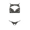Комплект білизни з декоративним елементом VERONIQUE SET black S/M - Passion