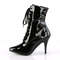 Ботильйони Pleaser Boots Vanity-1020, 4 дюйми, зі шнурівкою, з блискавкою збоку, чорні