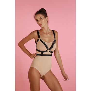 Портупея Candy Hero'Chst4' Black, натуральна шкіра, чорний