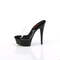 Шльопанці Pleaser Excite-601 *6 дюймів на підборі, 1 3/4 дюйма PF Comfort Width, прозорі/чорні