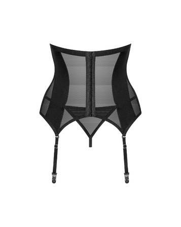 Корсет під груди та стрінги Obsessive Chic Amoria чорний, XS/S