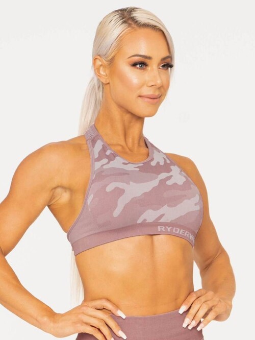 Топ Ryderwear Camo Seamless Sports Bra Pink