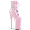 Boots Beyond-1020, каблук 10 дюймов, высота 6 1/4 дюйма, шнуровка, боковая молния, нежно-розовый