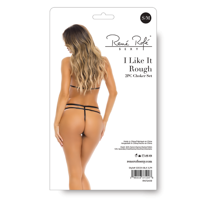 Комплект белья I LIKE IT ROUGH 2PC CHOKER SET BLACK, S/M