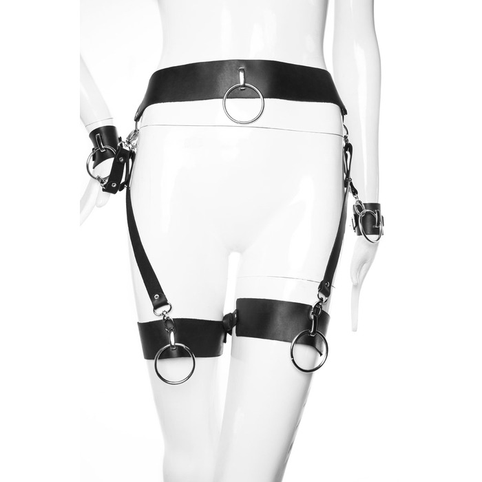 Гартери з наручниками модель 'G 38.1', екошкіра, ручна робота