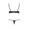 Комплект білизни з декоративним елементом VERONIQUE SET black S/M - Passion